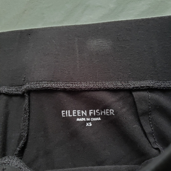 Eileen Fisher Black Straight Leg Pants - Picture 2 of 5